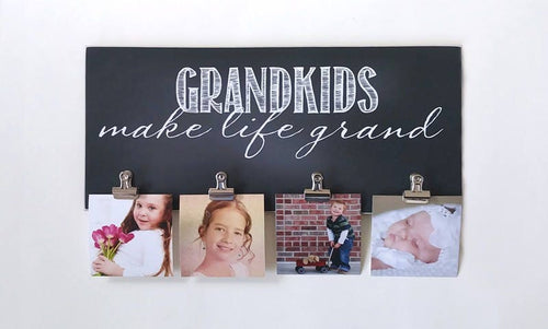 Grandkids Photo Display, VChristmas  Gift For Grandparents, *Clearance*  {Grandkids... Make Life Grand} Grandparent's Day Present