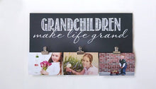 Load image into Gallery viewer, Grandchildren Picture Frame Gift For Grandparents {Make Life Grand} Christmas Gift, Custom Photo Frame, Grandparents Day, Birthday Gift
