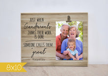 Load image into Gallery viewer, Grandparents Day Gift for Great Grandma, Personalized Photo Frame, Custom Pregnancy Announcement for Great Grandma Gift  (Work is Done)
