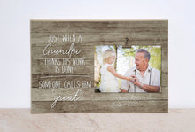 Load image into Gallery viewer, Grandparents Day Gift for Great Grandma, Personalized Photo Frame, Custom Pregnancy Announcement for Great Grandma Gift  (Work is Done)
