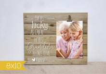 Load image into Gallery viewer, I&#39;m As Lucky As Can Be, Christmas Gift for Grandpa, Personalized Photo Frame, Custom Picture Frame for Grandpa, Papa, Pops, Poppie, etc.
