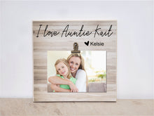 Load image into Gallery viewer, Personalized &quot;We Love Aunt --&quot; Picture Frame, Valentines Day / Birthday Gift For Aunt, Custom Auntie Photo Frame, Gift From Niece and Nephew
