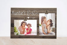 Load image into Gallery viewer, Auntie&#39;s Bestie Personalized Aunt Picture Frame, Custom Birthday Gift For Aunt, Auntie Photo Frame, Favorite Aunt Gift From Niece or Nephew
