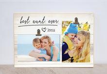Load image into Gallery viewer, Best Aunt Ever, Personalized Aunt Picture Frame, Custom Birthday Gift For Aunt, Auntie Photo Frame, Favorite Aunt Gift From Niece or Nephew
