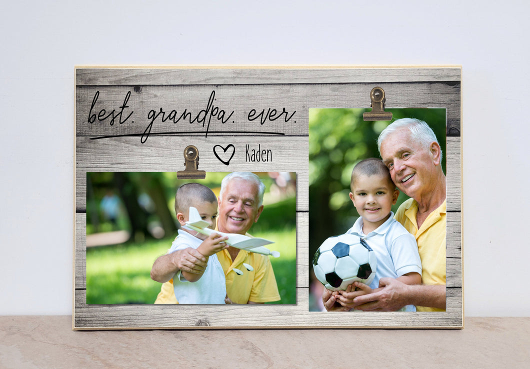 Best Grandpa Ever, Personalized Picture Frame For Grandpa, Papa, Christmas Gift, Birthday Gift, Custom Photo Frame