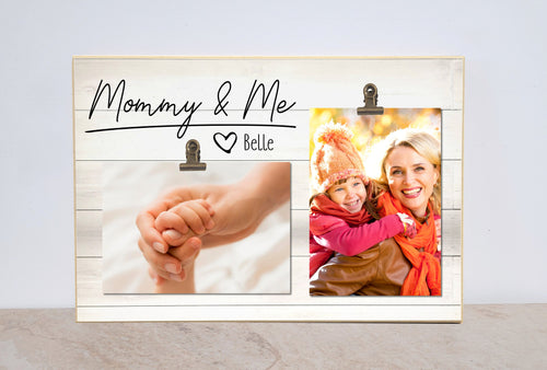 Mommy and Me, Personalized Picture Frame,  Valentines Day Gift For Mom, Birthday Gift From Son or Daughter, Custom Photo Frame
