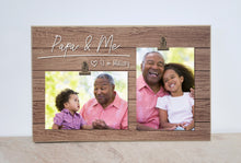 Load image into Gallery viewer, Grandpa and Me, Custom Picture Frame, Christmas  Gift Idea, Birthday Gift, Personalized Photo Frame For Grandpa, Papa, Poppie, Gramps
