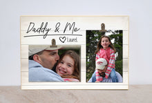 Load image into Gallery viewer, Daddy and Me, Personalized Picture Frame, Valentines Day Gift For Dad, Birthday Gift From Son or Daughter, Custom Photo Frame, Daddy Gift
