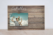 Load image into Gallery viewer, Godparent Gift, Thank You Gift For Godparents, Will You Be My Godparents, Personalized Photo Frame, Godparent Proposal, Baptism Gift
