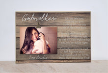 Load image into Gallery viewer, Godmother Gift, Thank You Gift for Godmother, Will You Be My Godmother, Personalized Photo Frame, Godmother Proposal, Baptism Gift
