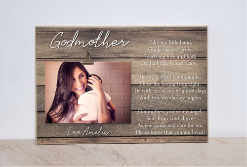 Godmother Gift, Thank You Gift for Godmother, Will You Be My Godmother, Personalized Photo Frame, Godmother Proposal, Baptism Gift