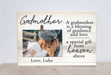 Load image into Gallery viewer, Godmother Gift, Thank You Gift For Godmother, A Godmother is a Blessing, Personalized Photo Frame, Godmother Proposal, Baptism Gift
