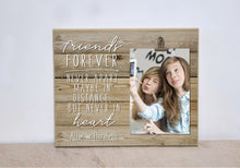 Load image into Gallery viewer, Friends Forever Photo Frame, Going Away Gift, Family Moving Away Gift { Friends Forever Never Apart }  Friendship Gift, Gift for Best Friend

