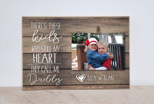 Load image into Gallery viewer, There&#39;s These Kids Who Stole My Heart, Personalized Valentines Gift, Custom Photo Frame, Daddy Birthday Gift From Kids, Personalized Gift
