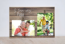 Load image into Gallery viewer, I Love My Grandpa, Custom Photo Clip Frame, Personalized Gift for Grandpa, Christmas Gift For Grandpa, Poppie, Papa, Pops
