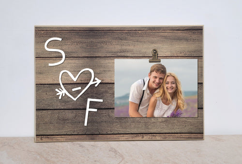 Personalized Anniversary Gift for Boyfriend, Christmas Day Gift for Girlfriend, Custom Picture Frame, Photo Clip Frame Gift For Her