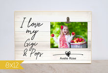 Load image into Gallery viewer, Personalized Picture Frame, I Love My Grandma &amp; Grandpa, Grandparents Day Gift for Grandparents, Grandparent Birthday Gift, Christmas
