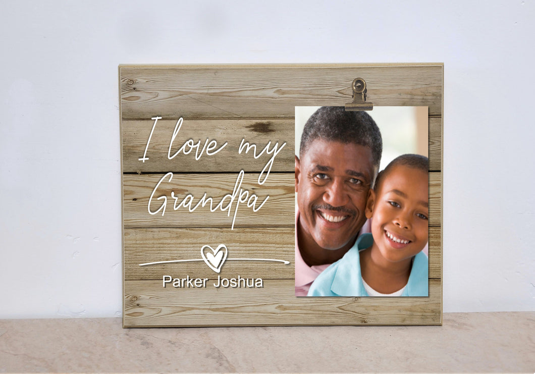 Personalized Picture Frame, I Love My Grandpa, Valentines Day Gift For Grandpa, Gift for Papa, Photo Frame Gift For Papa, Birthday Gift