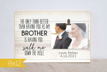 Load image into Gallery viewer, Will You Give Me Away, Will You Walk Me Down the Aisle, Grandpa of the Bride Gift, Custom Photo Frame, Wedding Day Gift From Bride
