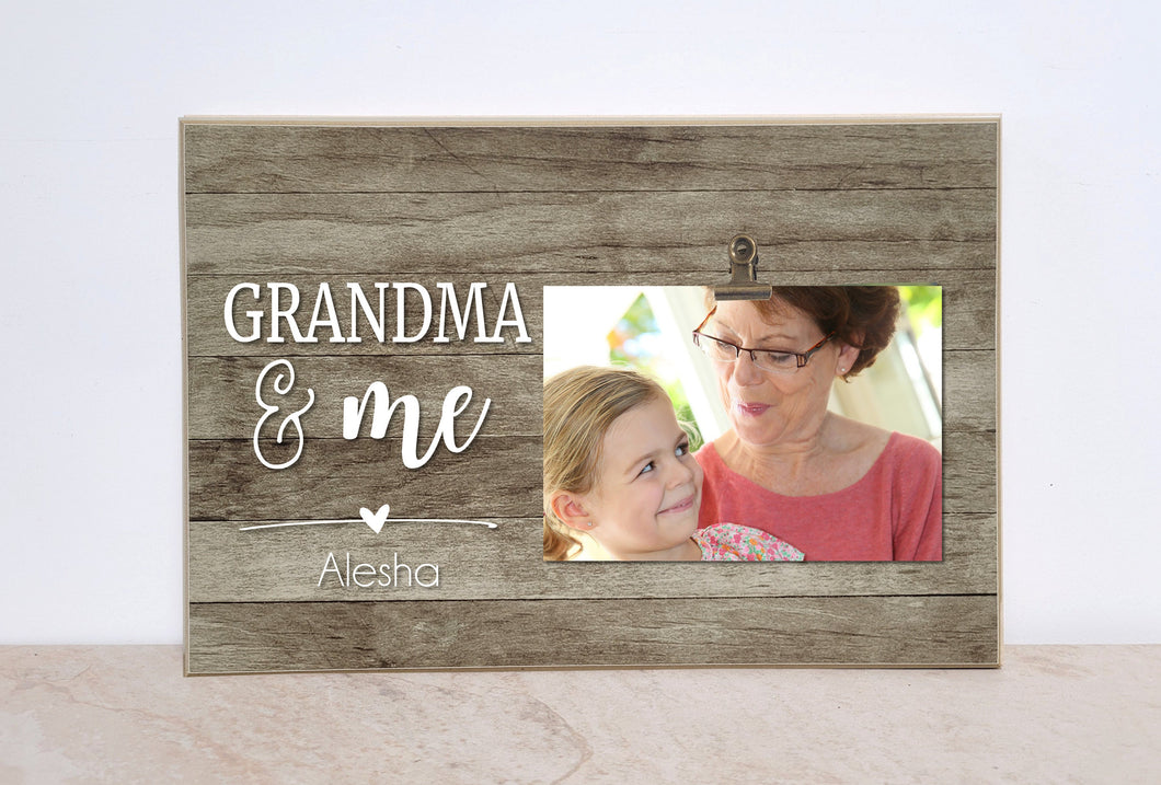 Grandma and Me, Christmas Gift for Grandma, Personalized Picture Frame Mother's Day Gift for Nana, Gift for Mimi, Custom Frame for Gigi