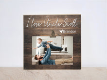 Load image into Gallery viewer, Personalized &quot;I Love Uncle --&quot; Picture Frame, Birthday Gift For Uncle, Custom Uncle Photo Frame, Gift From Niece, Gift From Nephew
