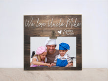 Load image into Gallery viewer, Personalized &quot;We Love Uncle --&quot; Picture Frame, Birthday Gift For Uncle, Custom Uncle Photo Frame, Gift From Niece and Nephew
