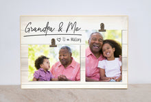 Load image into Gallery viewer, Grandpa and Me, Custom Picture Frame, Christmas  Gift Idea, Birthday Gift, Personalized Photo Frame For Grandpa, Papa, Poppie, Gramps
