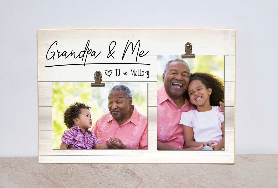 Grandpa and Me, Custom Picture Frame, Christmas  Gift Idea, Birthday Gift, Personalized Photo Frame For Grandpa, Papa, Poppie, Gramps