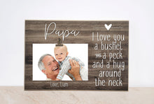 Load image into Gallery viewer, I Love You a Bushel and a Peck, Personalized Photo Frame for Grandpa, Papa, Christmas  Gift, Custom Picture Frame for Birthday Gift
