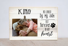 Load image into Gallery viewer, Pet Sympathy Photo Frame, Personalized Pet Loss Frame { No Longer By My Side} In Memory Of Picture Frame, Cat Loss, Dog Loss
