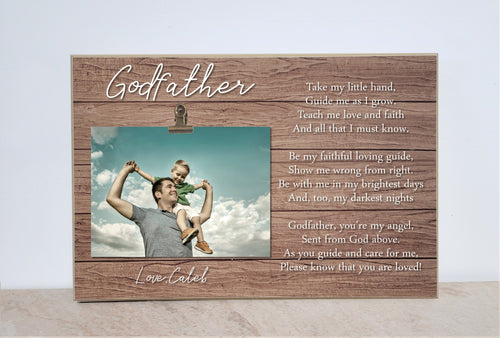 Godfather Gift, Thank You Gift for Godfather, Will You Be My Godfather, Personalized Photo Frame, Godfather Proposal, Baptism Gift
