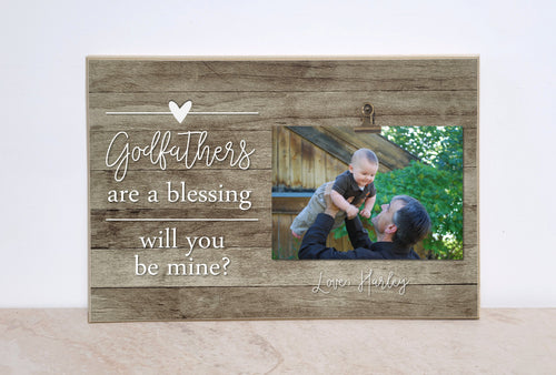Godfather Gift, Will You Be My Godfather, Personalized Photo Frame, Godfather Picture Frame, Baptism Gift, Christening Gift, Dedication Gift