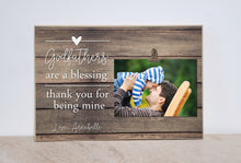 Load image into Gallery viewer, Godmother Thank You Gift, Personalized Photo Frame, Godmother Picture Frame, Baptism Gift, Dedication or Christening Gift, Godmother Gift
