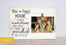 Load image into Gallery viewer, At Grandma and Grandpa&#39;s House, Custom Photo Frame Gift for Grandparents, Personalized Grandparent Christmas Gift
