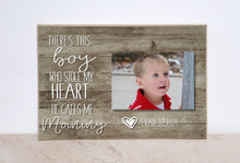 Load image into Gallery viewer, There&#39;s This Boy Who Stole My Heart, Personalized Valentines Gift, Custom Photo Frame, Mother and Son Gift, Gift From Son, Mom&#39;s Birthday
