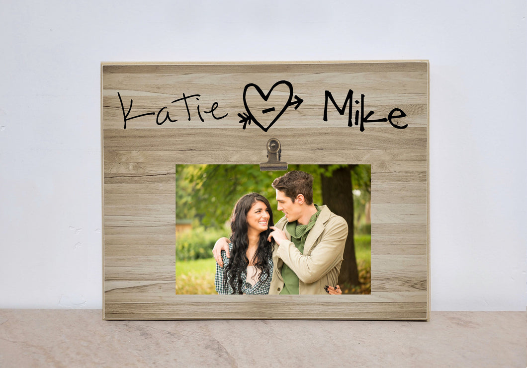 Personalized Anniversary Gift for Girlfriend, Christmas Day Gift for Boyfriend, Custom Picture Frame, Photo Clip Frame Gift For Her