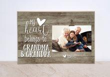 Load image into Gallery viewer, Personalized Picture Frame, My Heart Belongs to Grandma, Grandparents Day Gift, Christmas Gift for Nana, Grammie, Gigi, Mimi

