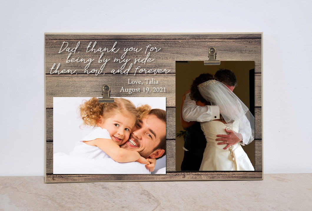 Father of the Bride Photo Frame, Thank You Gift for Father of the Bride, Wedding Gift from Bride, Gift for Dad, Personalized Picture Frame