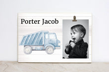 Load image into Gallery viewer, Construction Nursery Signs, Personalized Baby and Kids Frame, Construction Trucks Decor, Boys Room Wall Decor, Kids Art, Nursery Wall Art
