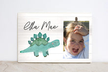 Load image into Gallery viewer, Dinosaur Wall Art Decor For Nursery, Personalized Picture Frame, Kids Room Dinosaur Sign, Personalized Baby Shower Decor or Gift, Boys Room

