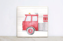 Load image into Gallery viewer, Nursery Firefighter Sign, Fireman Decor, Baby&#39;s Bedroom, Nursery Wall Art, 1st Birthday Party Decoration, Firefighter Birthday Party Decor
