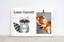 Load image into Gallery viewer, Forest Animal First Birthday Picture Frame, Personalized Woodland Birthday Sign, Woodland Birthday Party Decoration, Custom Photo Frame, W07
