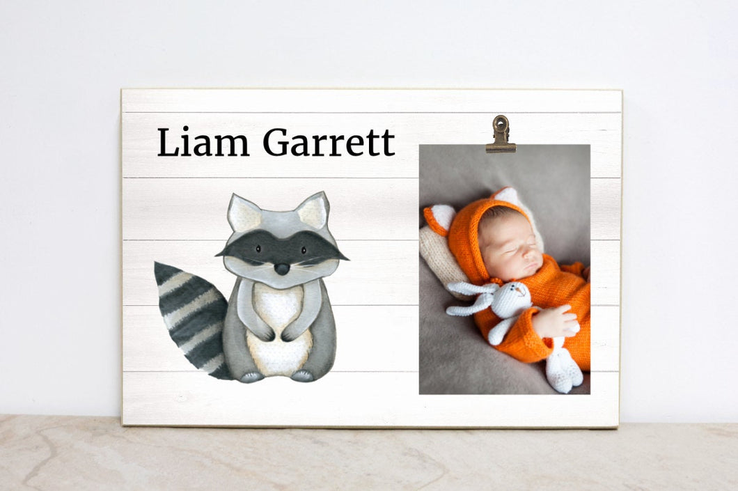 Personalized Woodland Birthday Sign, Woodland Birthday Party Decoration, Forest Animal First Birthday Picture Frame, Custom Photo Frame, W07