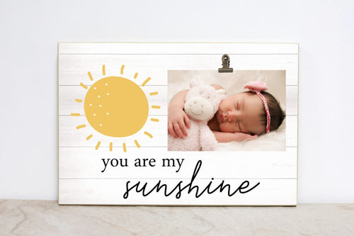 Boho Sunshine Nursery Decor, You Are My Sunshine Picture Frame, Nursery Wall Art, Photo Frame Baby Shower Gift for Girl, Gift for Boy  SUN02