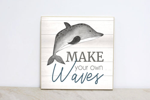 Make Your Own Waves Nursery Sign, Nautical Decor, Ocean Nursery Wall Art, Under the Sea First Birthday Party Decor, Baby Shower Gift Idea