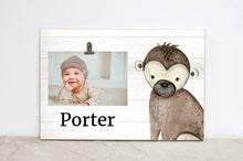 Load image into Gallery viewer, Jungle Birthday Party Decoration, Monkey Picture Frame, Jungle Nursery Wall Art, Jungle Photo Frame, Baby Boy Room, Safari Nursery Sign, S05
