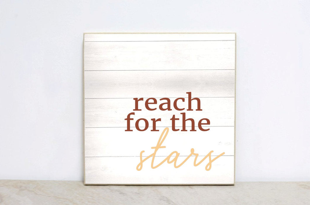 Reach for the Stars Nursery Sign, Baby Shower Gift, Space Nursery Decor, Baby Boy Bedroom, Space Wall Art, 1st Birthday Space Party Decor