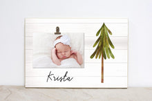 Load image into Gallery viewer, Forest Animal Nursery Decor, Forest of Trees Picture Frame, Woodland Photo Frame, Personalized Woodland Nursery Sign, Tree Wall Art,  W08
