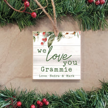 Load image into Gallery viewer, Personalized Grandparent Christmas Tree Ornament, Custom Gift for Grandparents, Personalized Christmas Ornament, Photo Frame, ILGG
