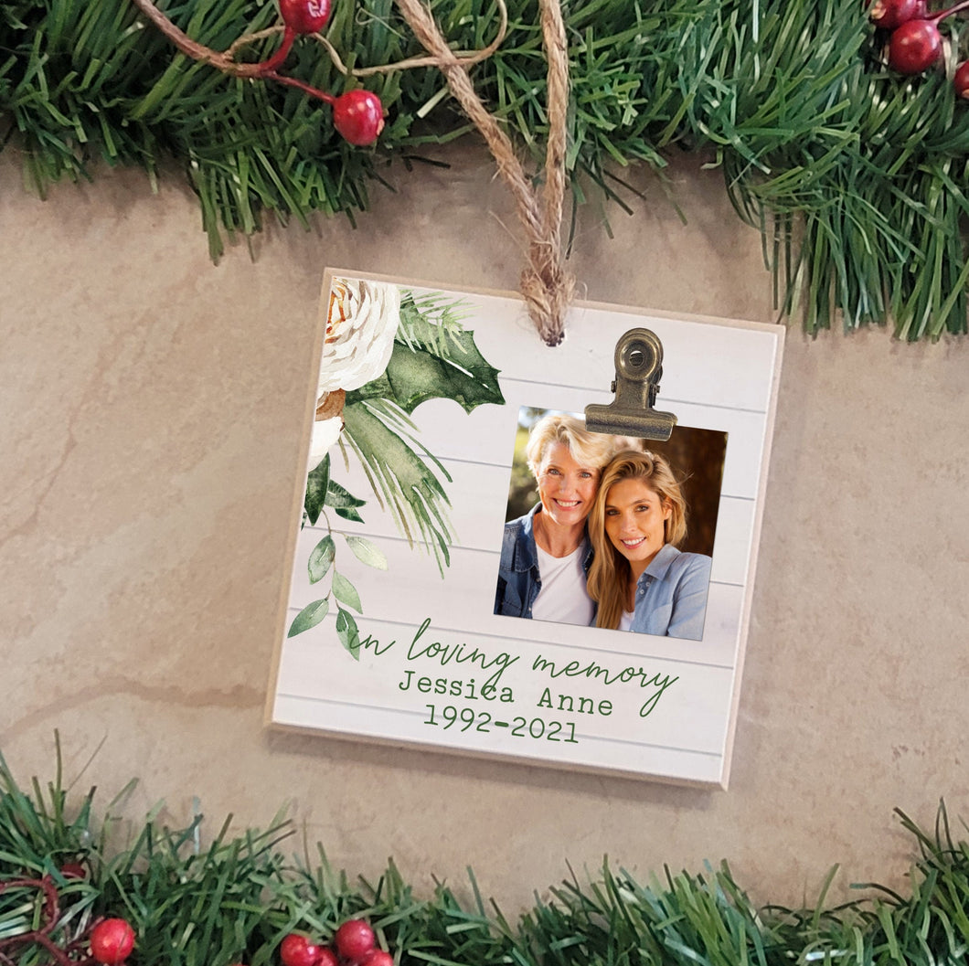 Personalized Christmas Ornament - In Loving Memory, Memorial Ornament, Personalized Sympathy Gift , Funeral Bereavement Gift, ILM01